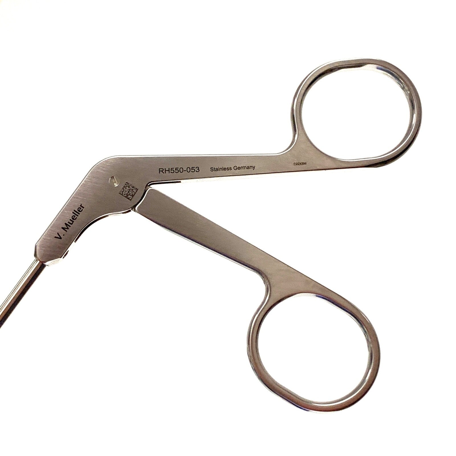 V. Mueller REF RH550-053, Adult Nasal Scissor , Serrated, Curved Left