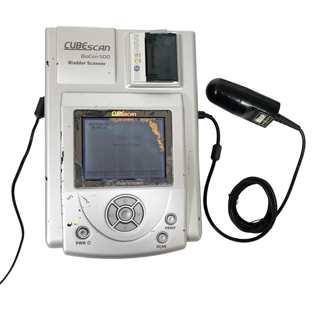 CubeScan BioCon-500 Bladder Scanner w/ Probe & Power Supply, Ultrasound AS IS