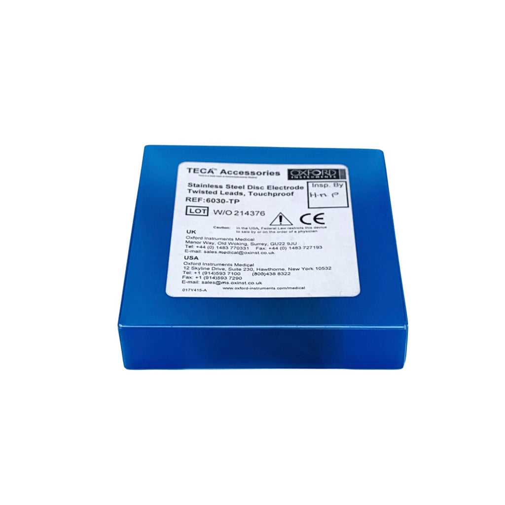 OXFORD TECA REF 6030-TP Stainless Steel Disc Electrode Twisted Leads, Touchproof
