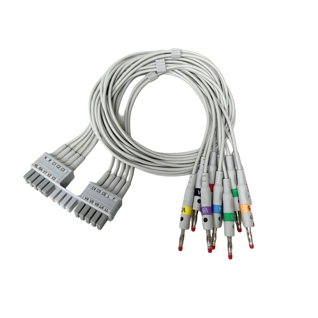 MAC REF-MTM10-LB, ECG Leadwires 10-Lead AHA Banana Plug Mortara Compatible