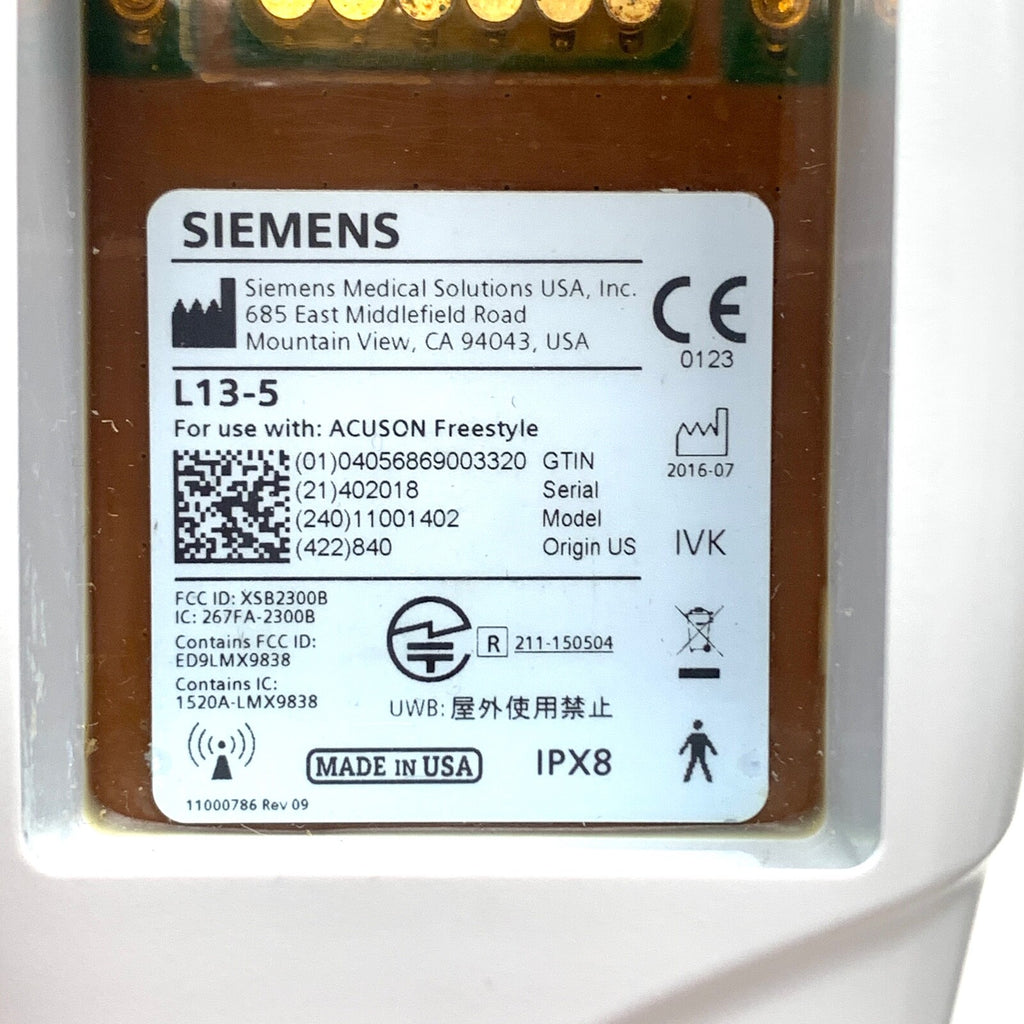 Siemens REF L13-5, Linear Ultrasound Probe, AS IS FOR PARTS