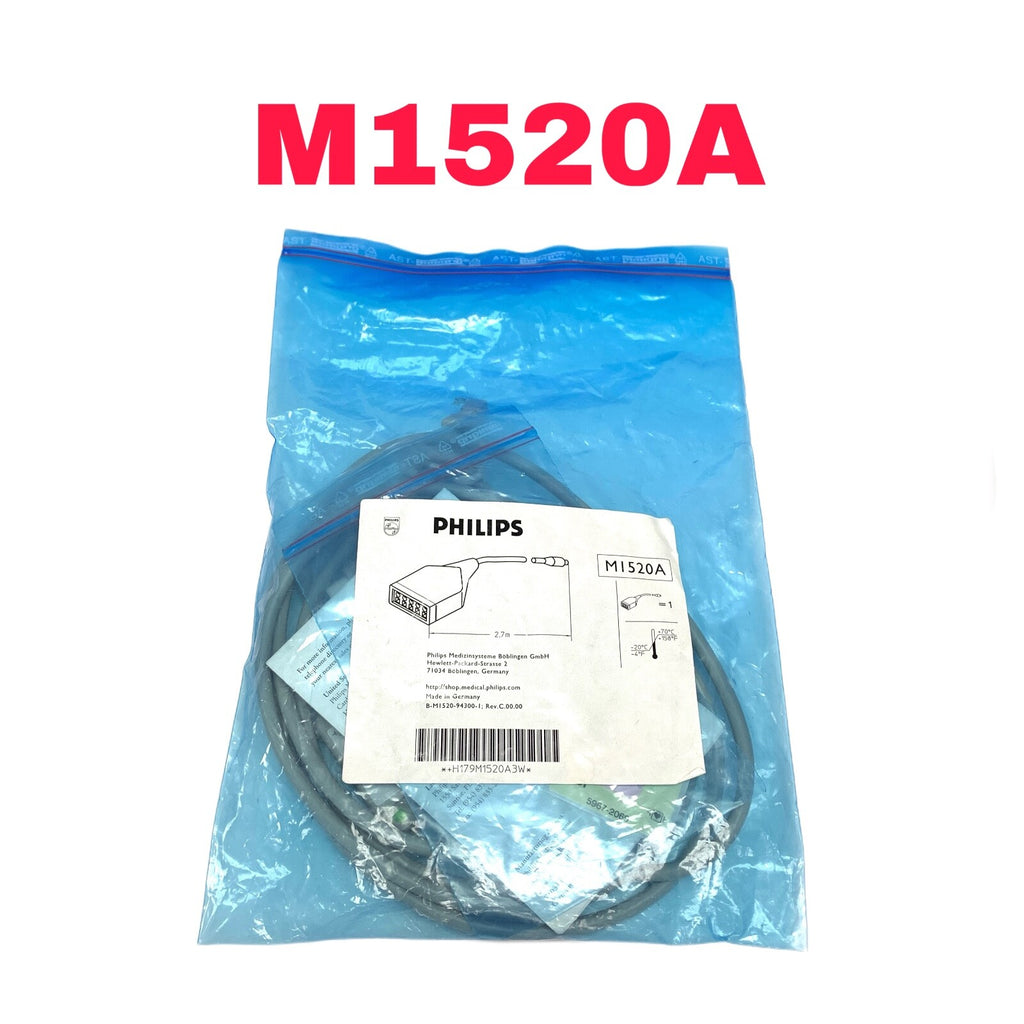 Philips REF M1520A, 12-Pin 5-Lead ECG Safety Trunk Cable