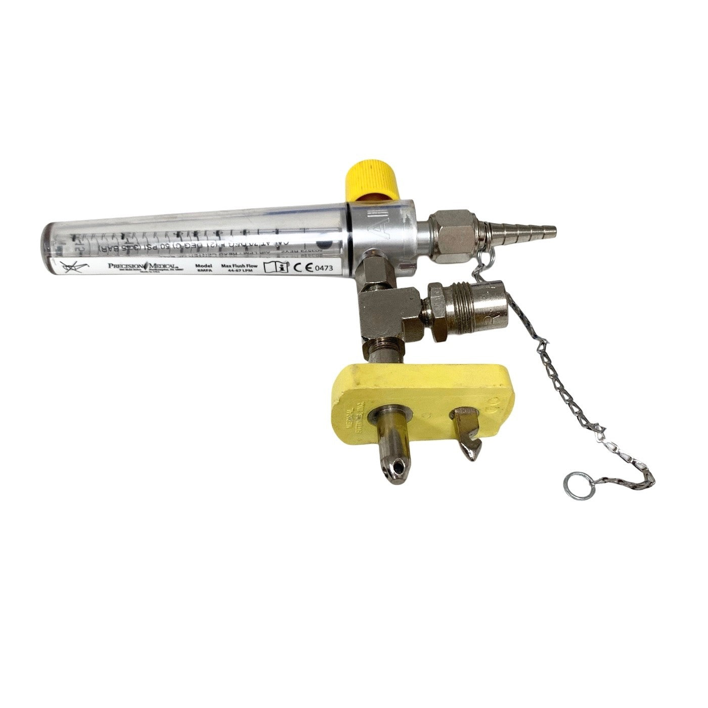 Precision Medical Model 8MFA, AIR Flowmeter, MALE MEDICAL FITTING, 44-57 LPM