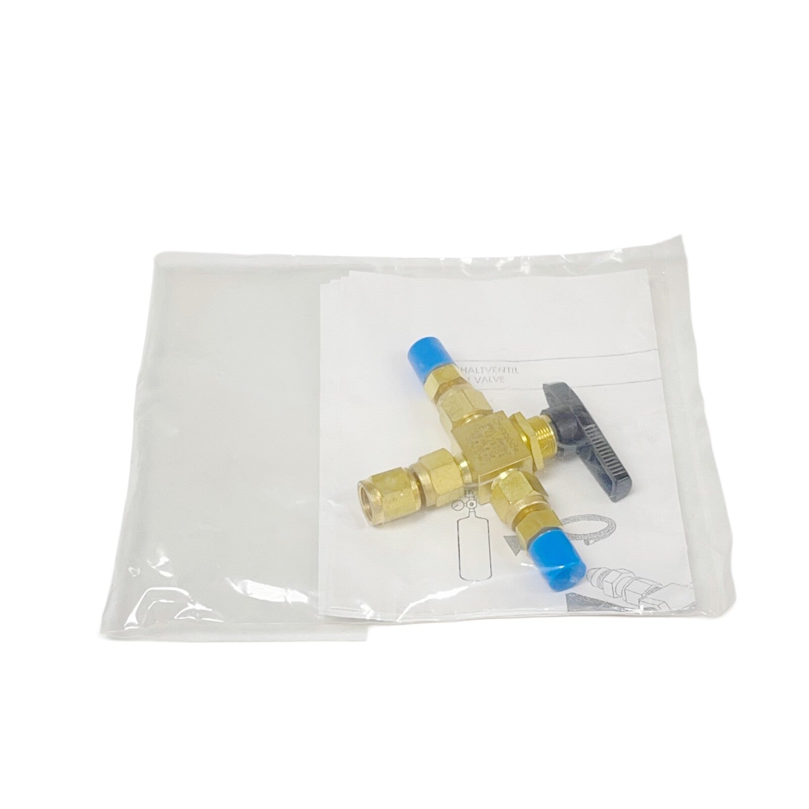 SWAGELOKE B-42XTS4 JR6413001 BRASS Way Ball Valve FOR Tube Fitting, 0.125in 3.2m