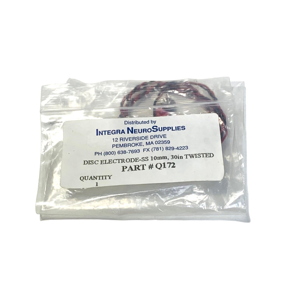 INTEGRA NEUROSUPPLIES REF Q172, DISC ELECTRODE-SS 10mm, 30in TWISTED PART