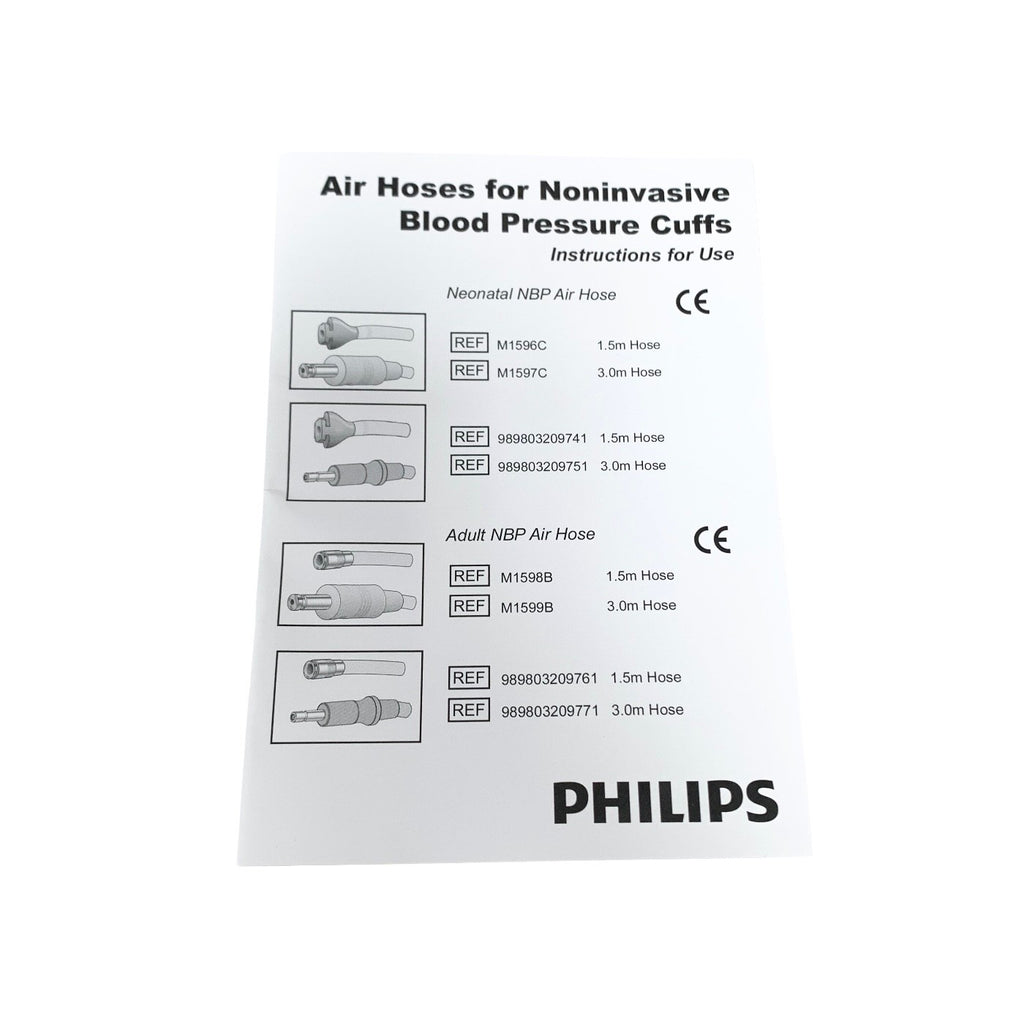 PHILIPS REF 989803209751, Neonatal NIBP Air Hose 3.0m