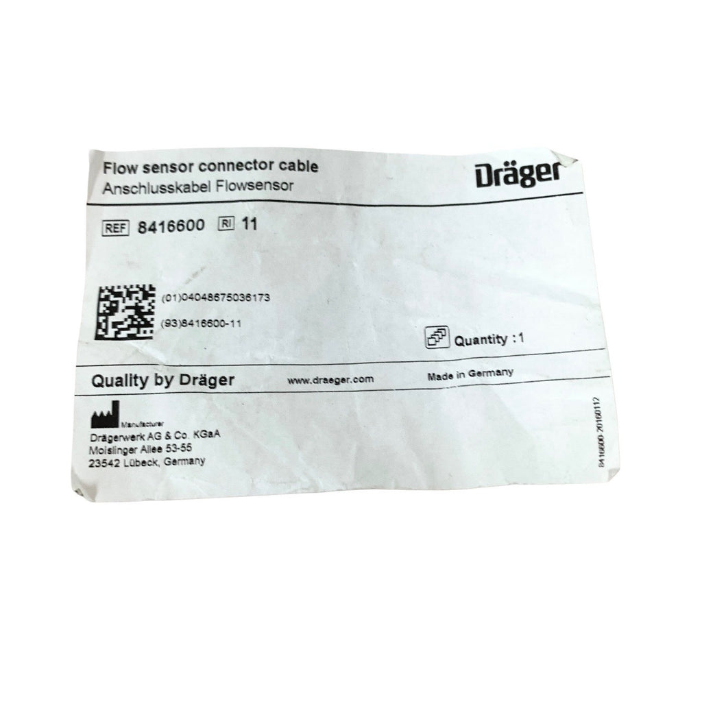 DRAGER REF 8416600, Flow Sensor Connector Cable