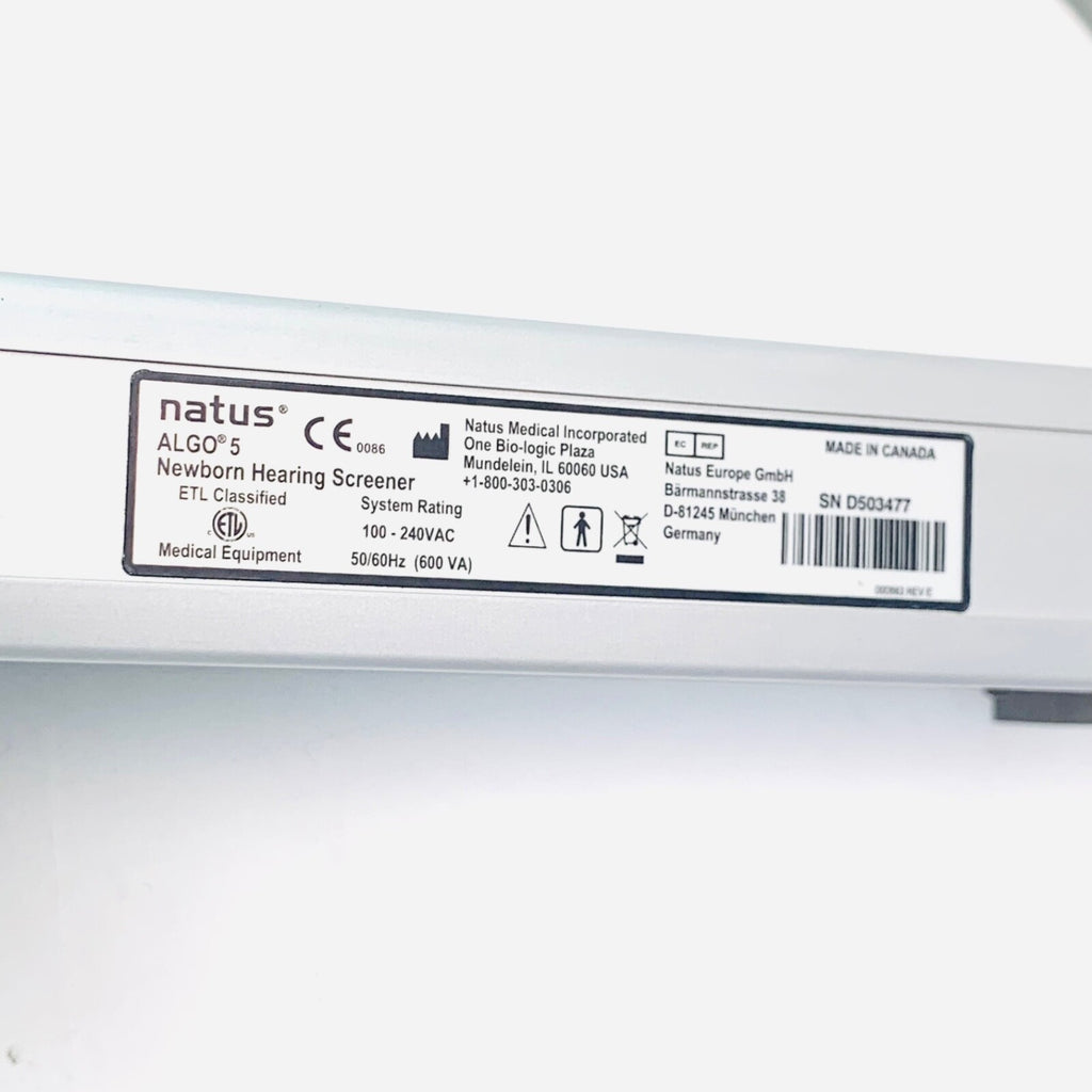 Natus ALGO 5 Ref 000698, 000619, Hearing Screener Preamp w/ Pre-Amp Cable