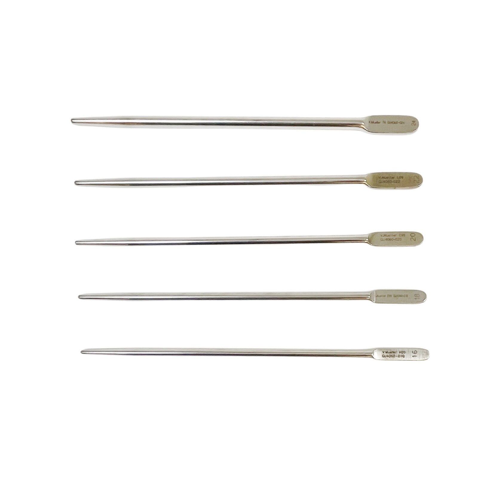 V.Mueller GU4060 Urethral SOUND, VAN BUREN JEWETT 16-32 FR 9 1/2" (QTY-9)