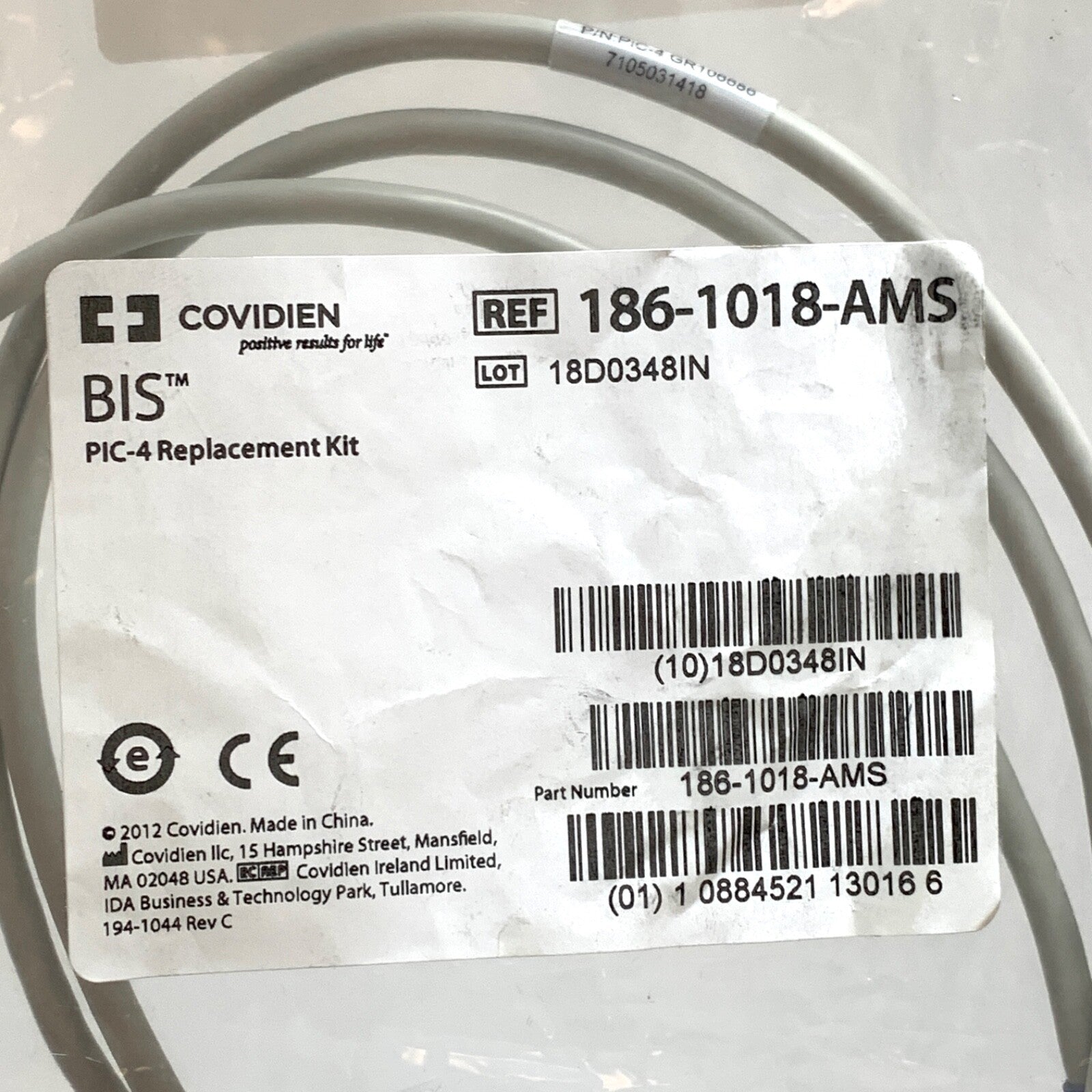 Covidien REF 186-1018-AMS, BIS PIC-4 Replacement Kit
