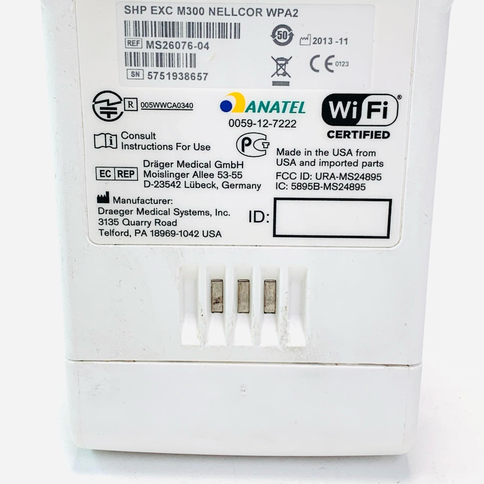 Drager REF MS26076-04, Infinity M300 TELEMETRY MONITOR