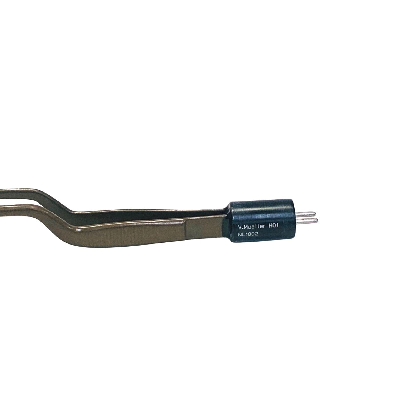 V.MUELLER NL1802 GERALD BIPOLAR FORCPS BAYNET SHAPE, INSULATED. LENGTH 14.6 cm