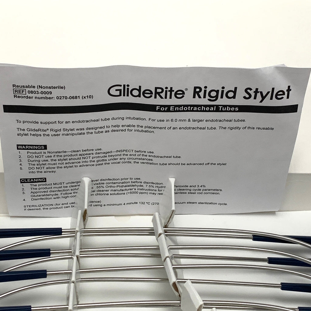 Verathon REF 0270-0681, GlideRite Rigid Stylet, (0803-0009x10)