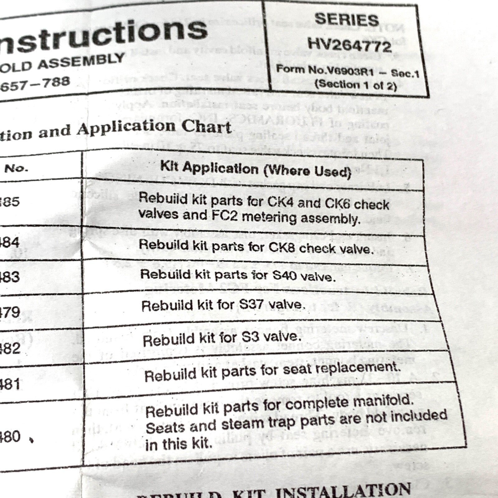 Amsco/STERIS REF P764326-484/K266492, Rebuild Kit Part for CK8 Check Valve