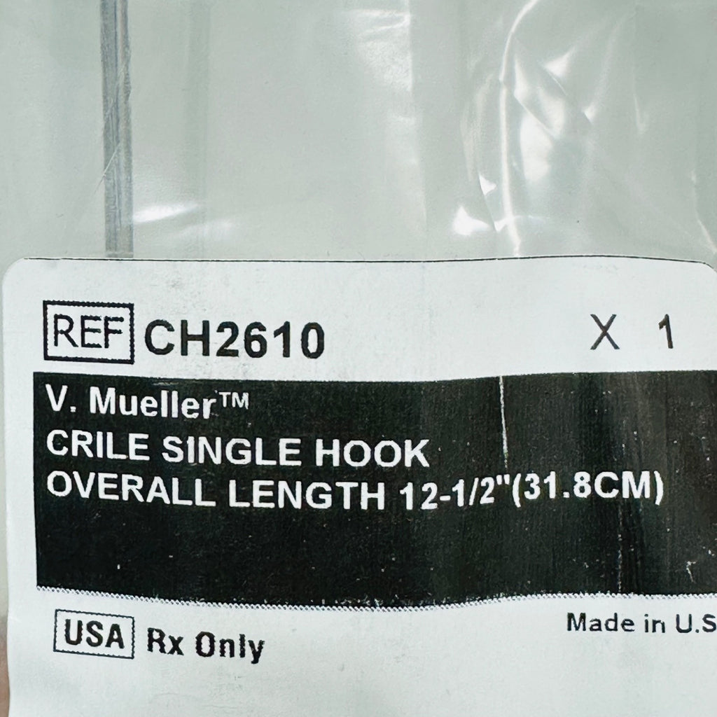 V. Mueller CH2610 Crile Single Hook Overall Length 12-1/2" (31.8Cm) Instrument
