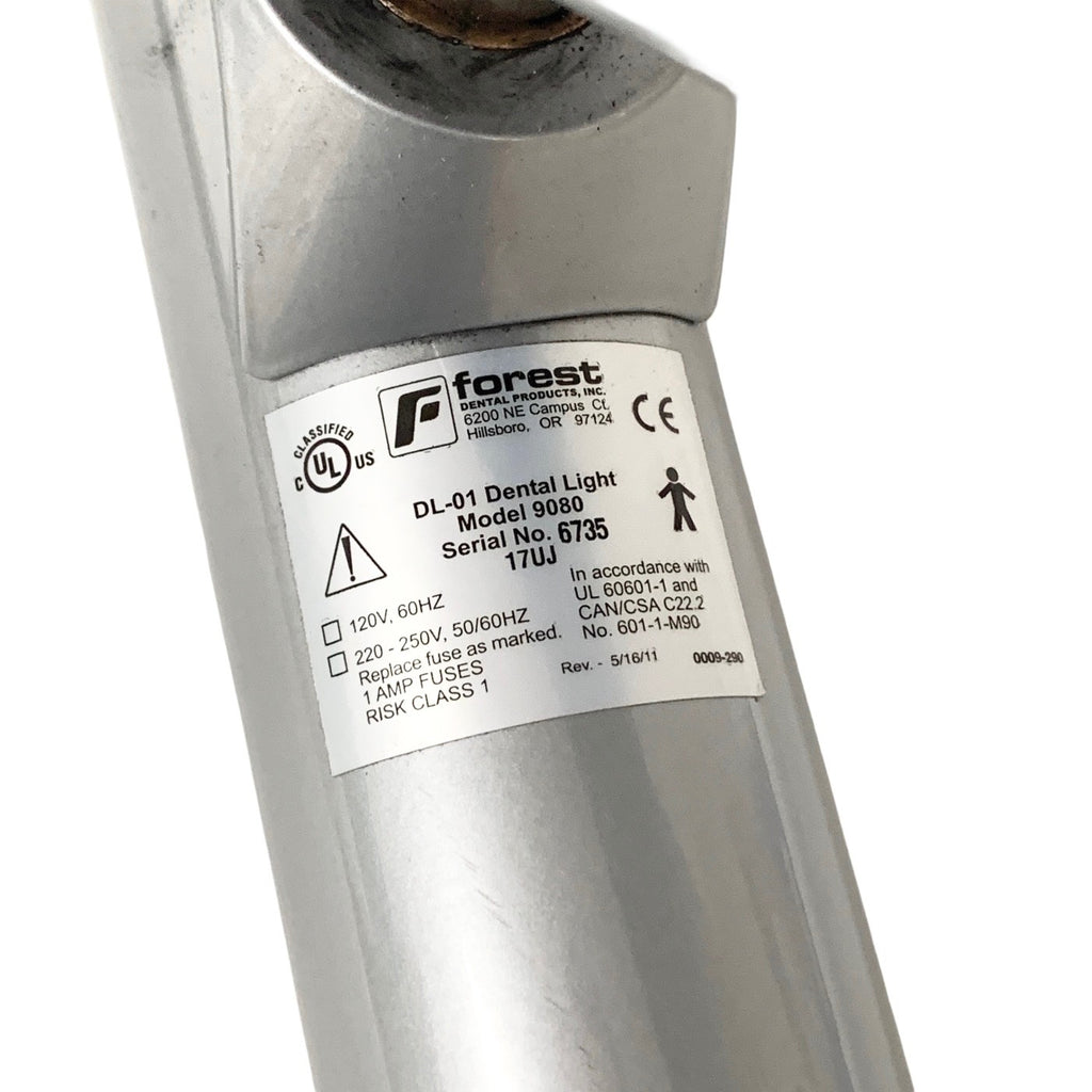 FOREST REF DL-01 Dental Light, Model 9080 AS PICTURED