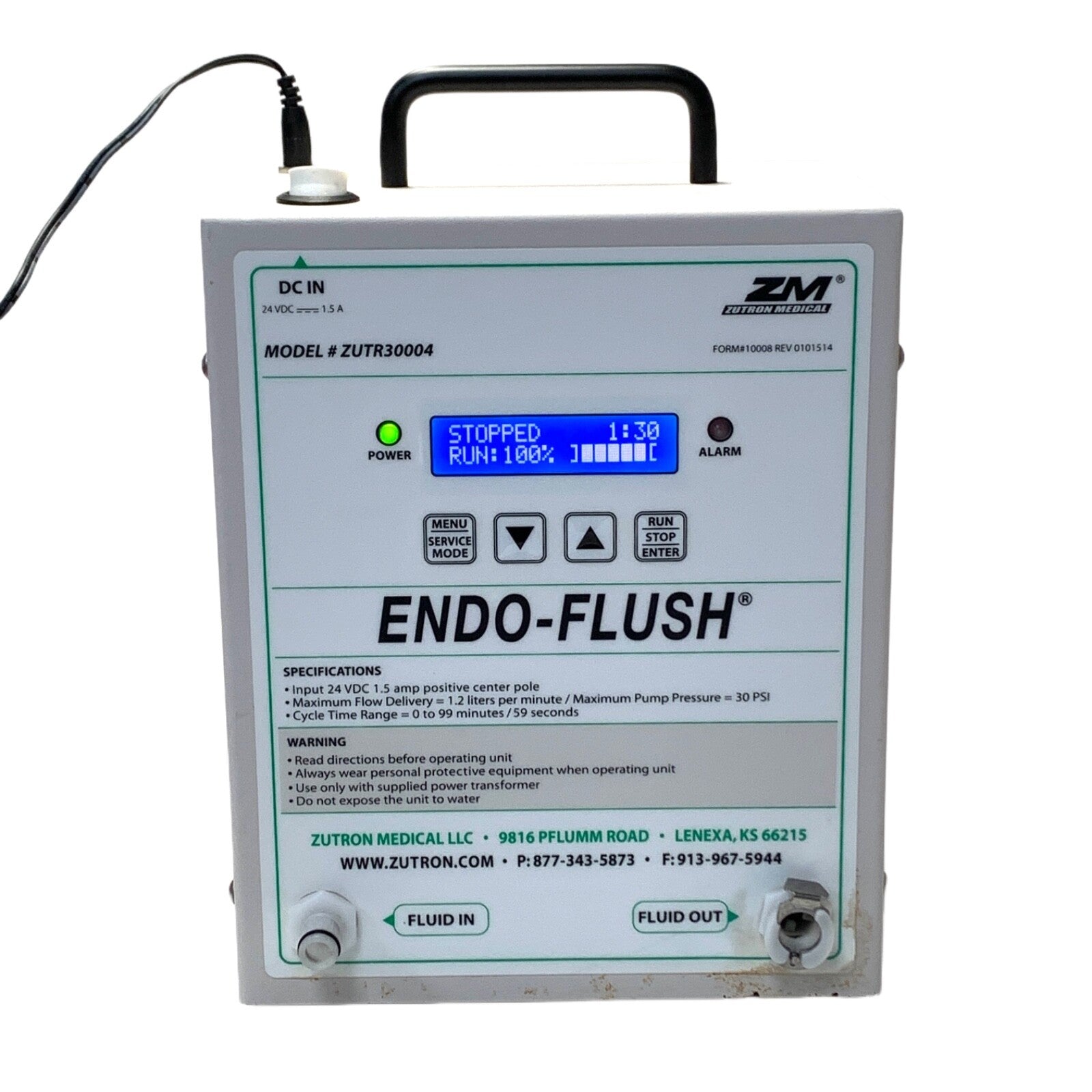 Zutron Medical REF ZUTR30004, Endo-Flush Pump