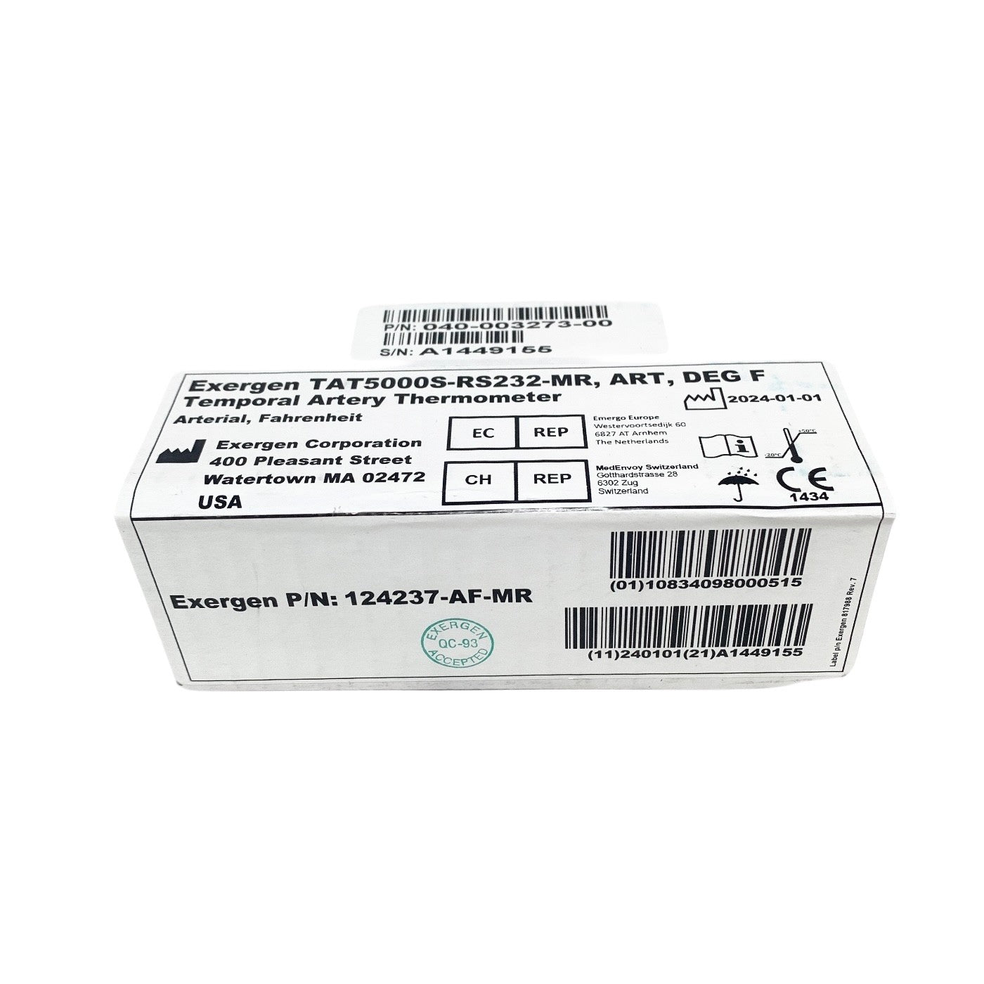 Exergen TAT5000S-RS232-MR Temporal Artery Thermometer ARTERIAL FAHRENHEIT