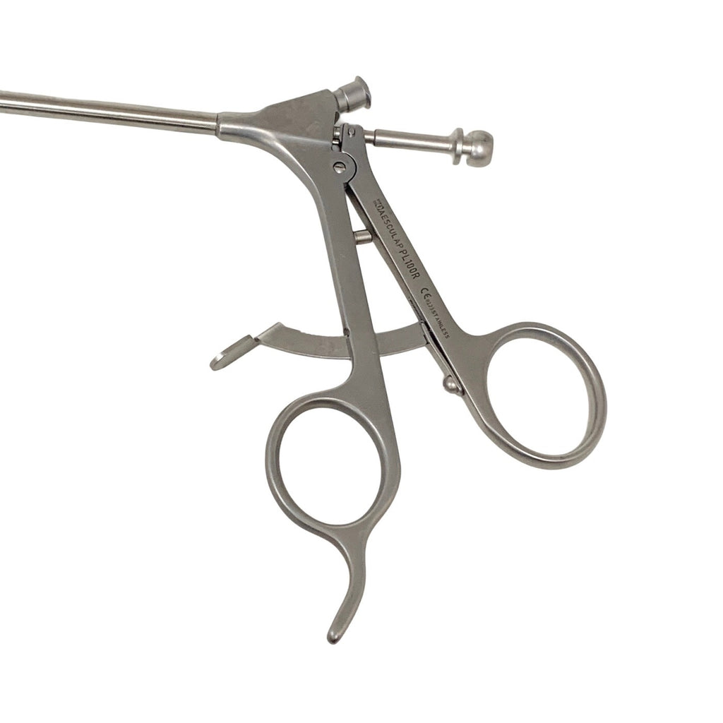 Aesculap Ref PL100R, Cholangiography Clamp Straight 5mm 17-3/8"