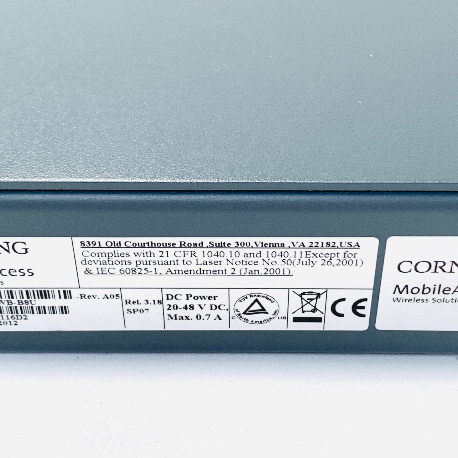 GE Corning Mobile Access REF EA-WB-B8U, Base Unit 8 Links