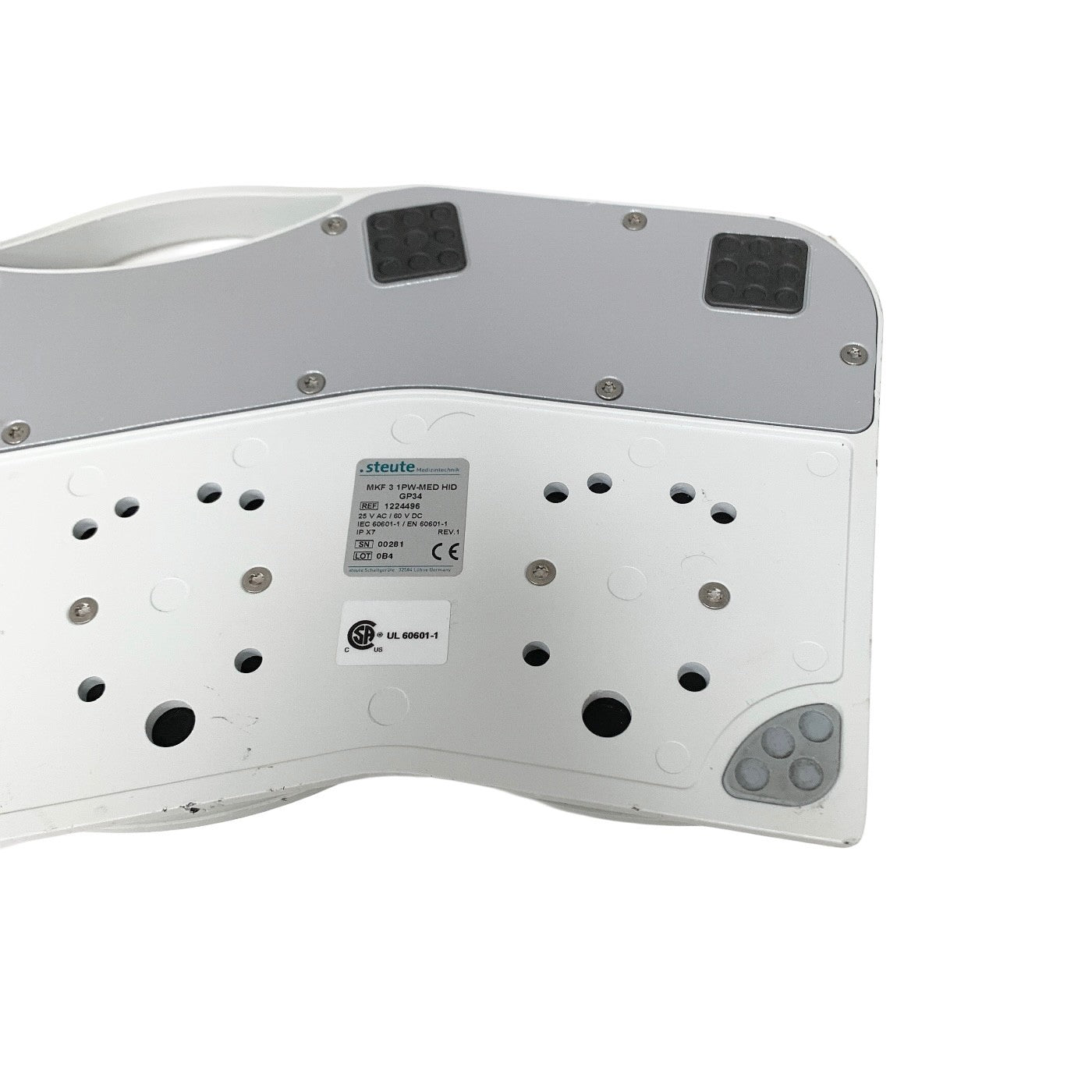 Steute REF 1224496, MKF 3 1PW-MED HID GP34, Foot Switch
