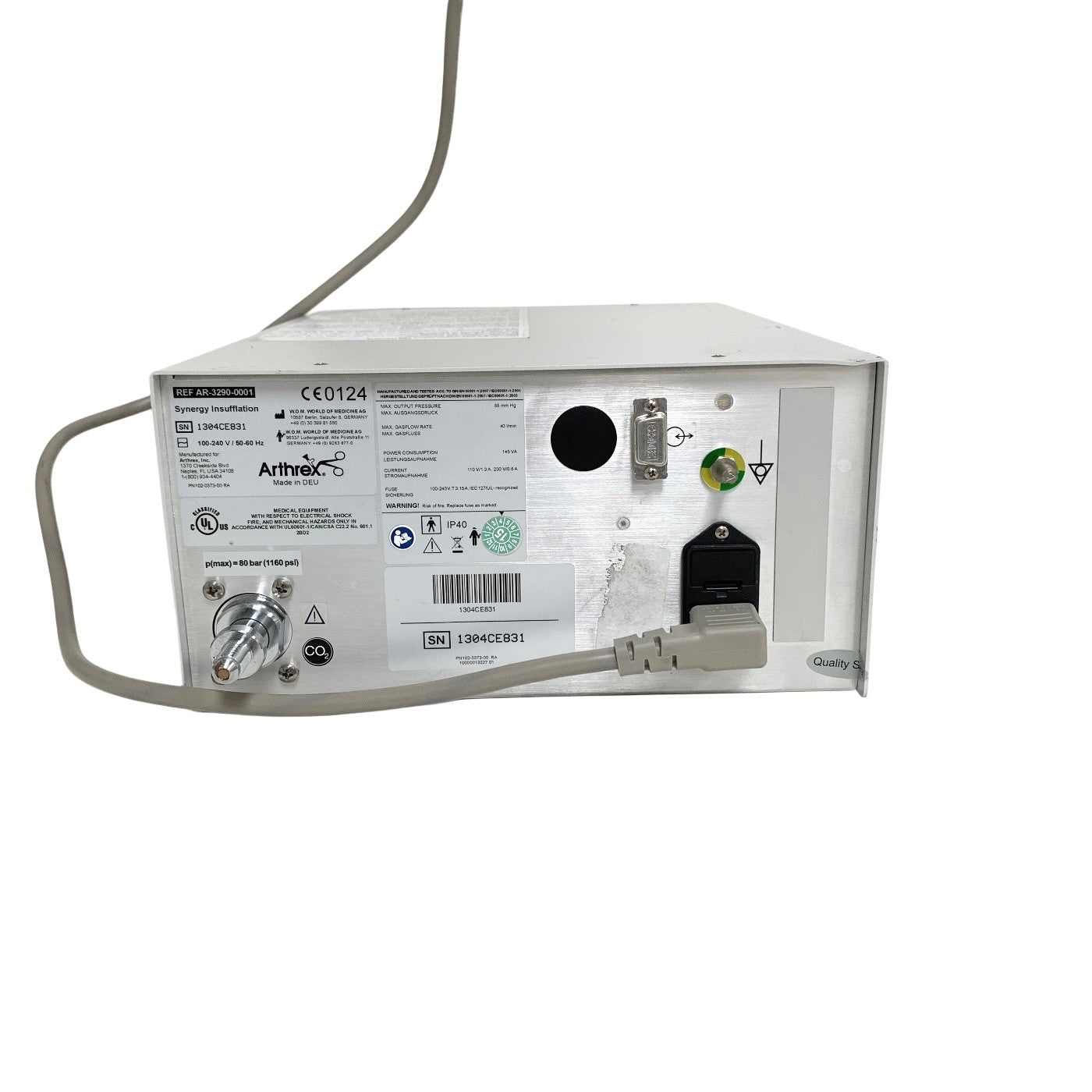 Arthrex REF AR-3290-0001, Synergy Insufflation Insufflator