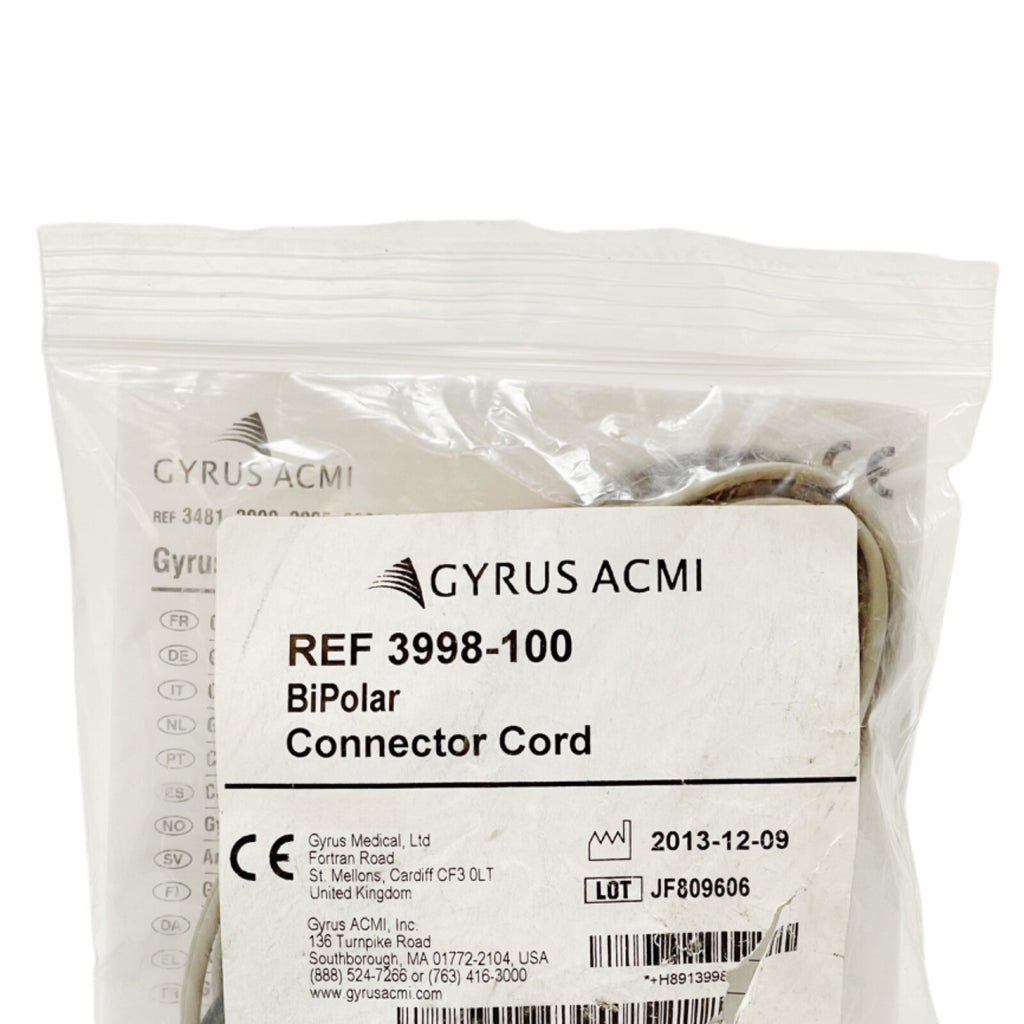 GYRUS ACMI REF 3998-100 BiPolar Connector Cord