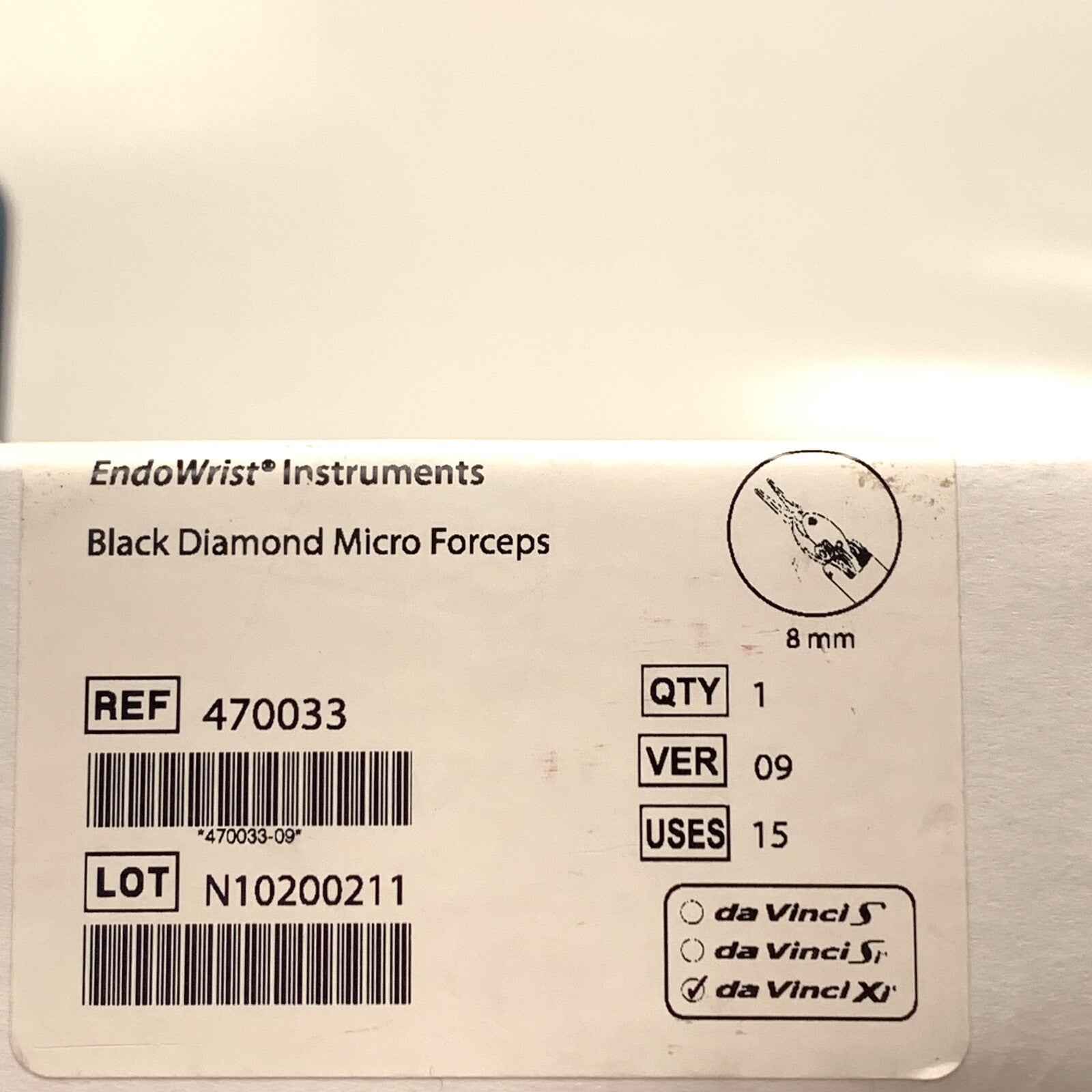 Intuitive Surgical Da Vinci Xi REF 470033, Black Diamond Micro Forceps