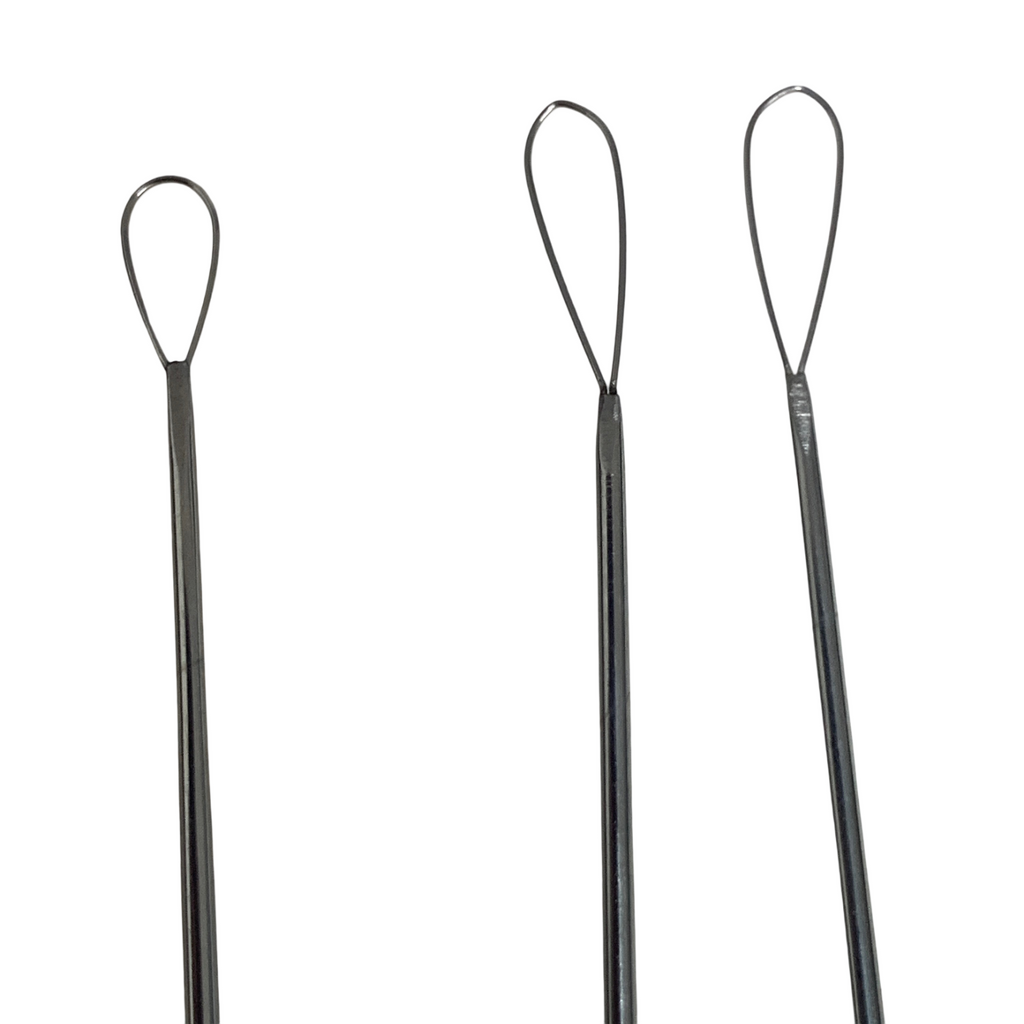 V.Mueller® Lot Of 3 V. Mueller Billeau Loop Curettes Ear Instrument
