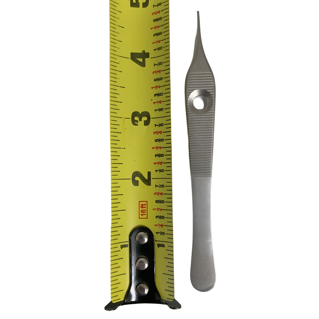 AESCULAP BD508R  4 3/4 INCH DELICATE STRAIGHT ADSONS FORCEPS. 1X2 TEETH
