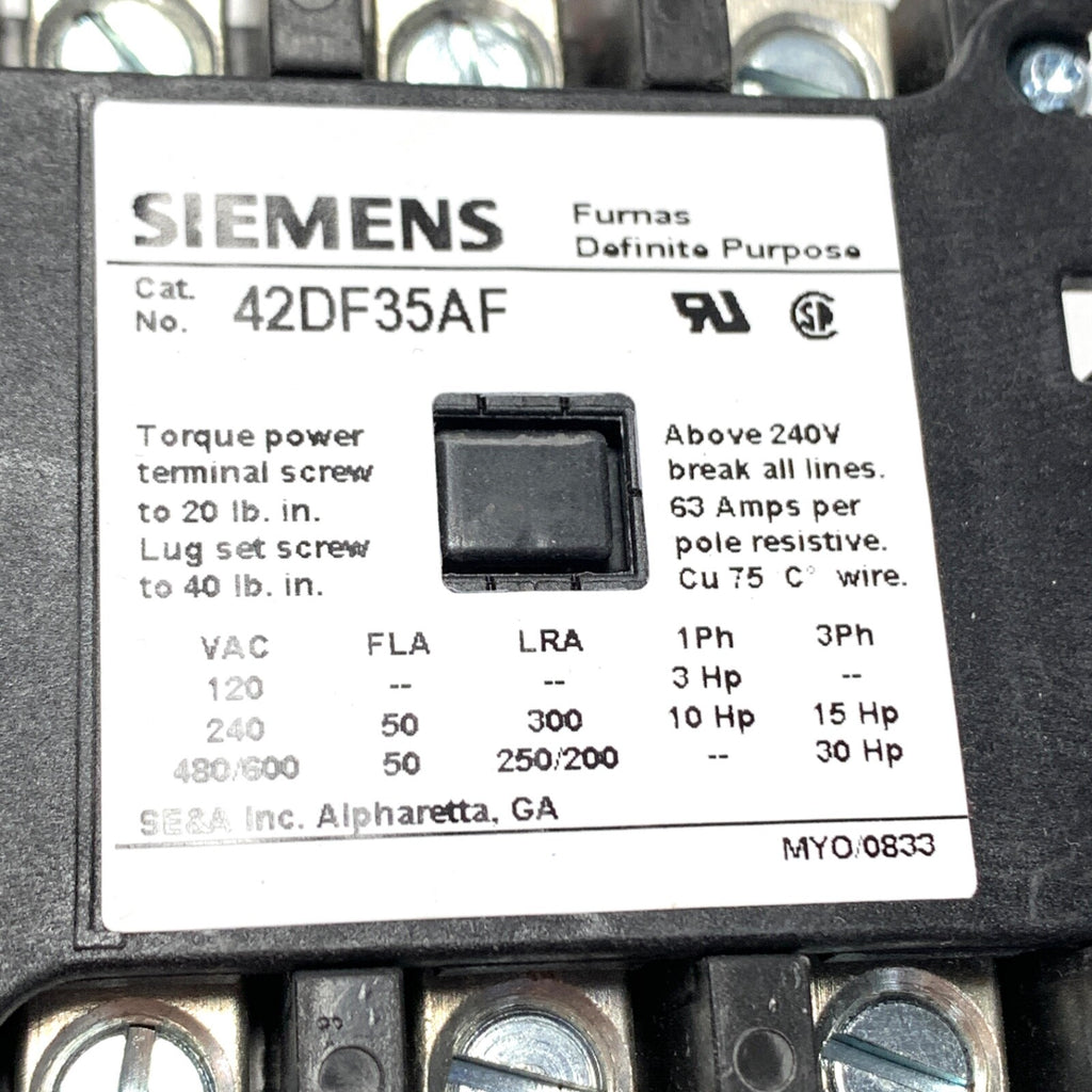 Siemens REF 42DF35AF, Furnas Definite Purpose