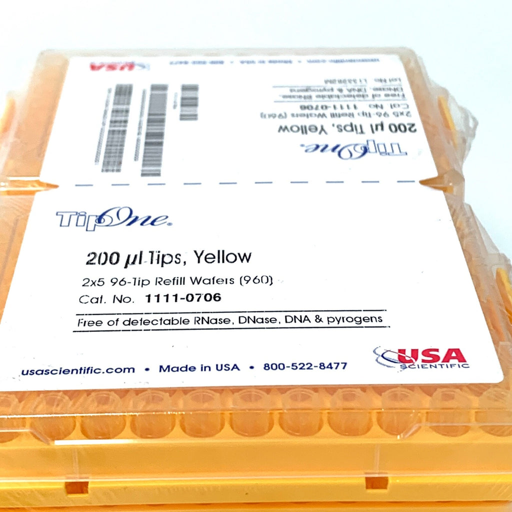 TipOne REF 1111-0706, 200 ul Tips Yellow, 2x5 96-Tip Refill Wafers, (960)