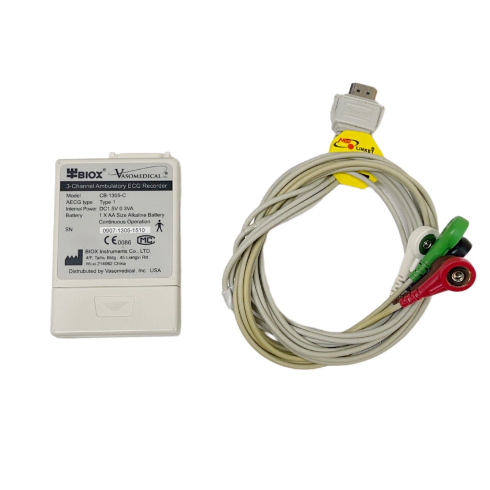 Vasomedical-BIOX  Model CB-1305-C  3-Channel ECG Recorder With cable