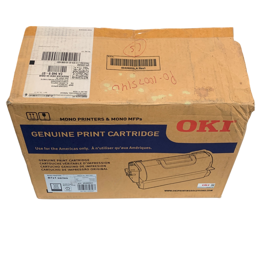 OKI Data 45488801 Laser Toner Cartridge for B721dn, B731dn Printers, 18000 Pages