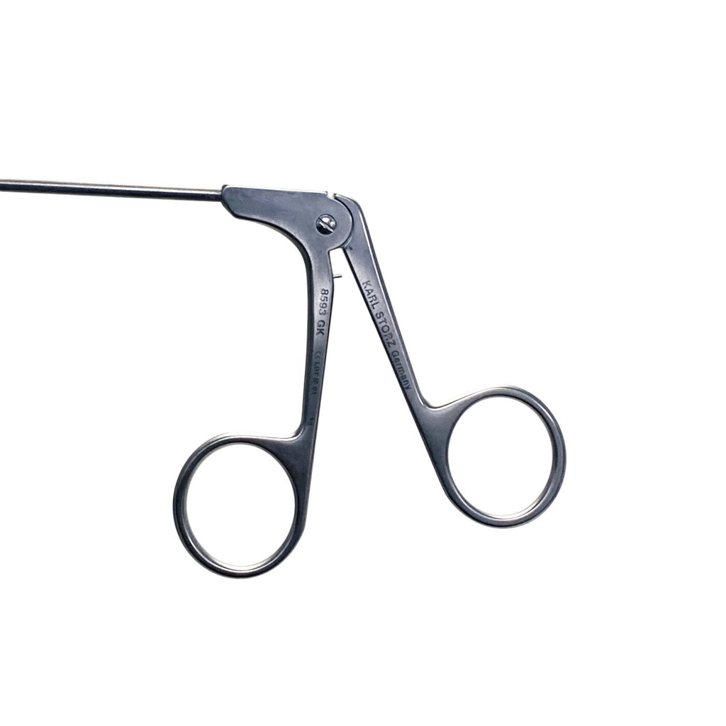 Karl Storz REF 8593GK, LARYNGEAL ALLIGATOR FORCEPS, CURVED UP RIGHT
