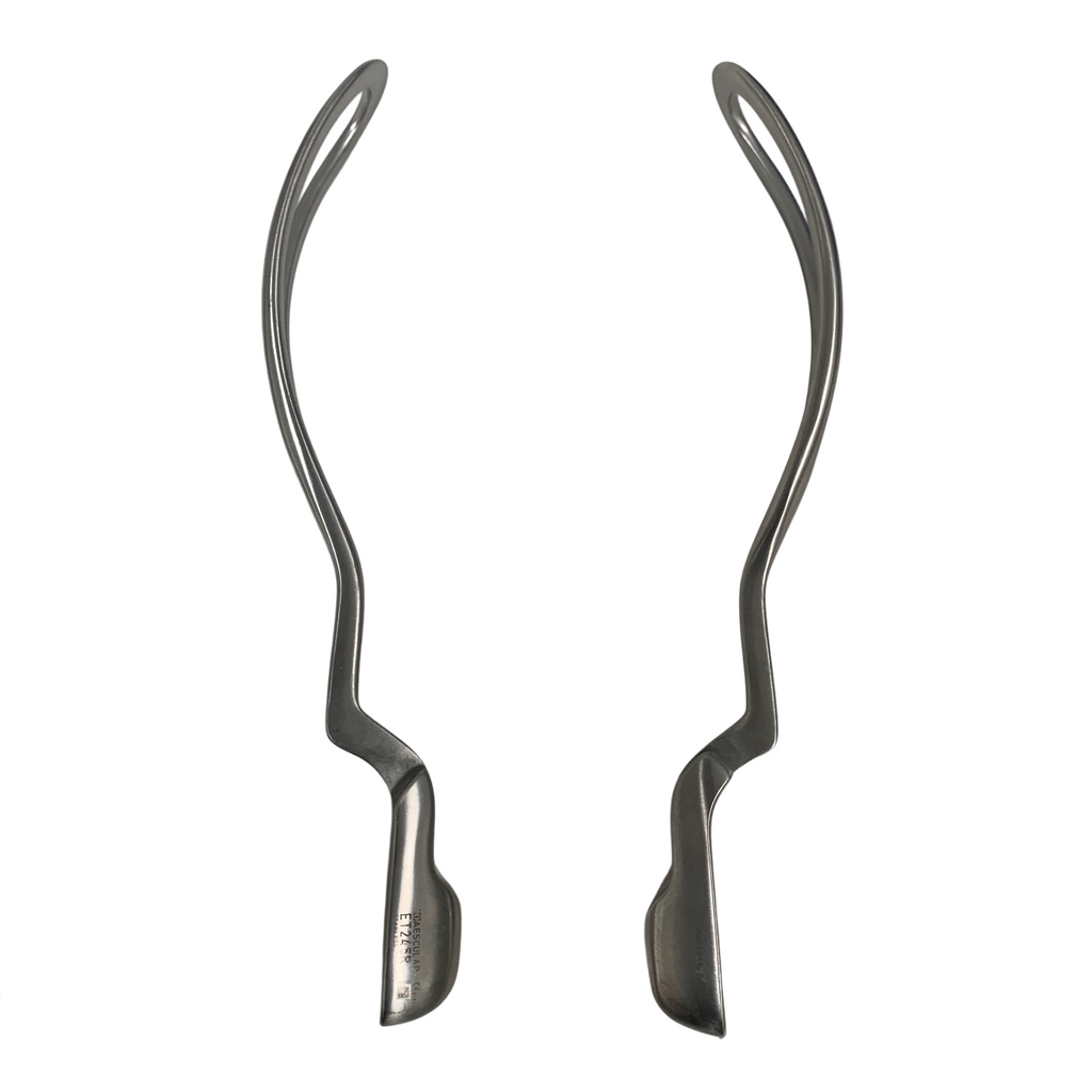 AESCULAP ET245R LOT OF 2 Simpson Obstetrical Forceps Fenestrated Jaws Gynecology