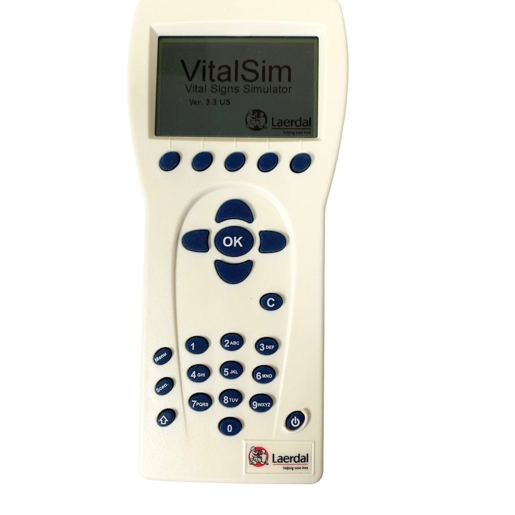 Laerdal VitalSim Vital Signs Simulator FST1908 w/ FST1909 Remote & Case