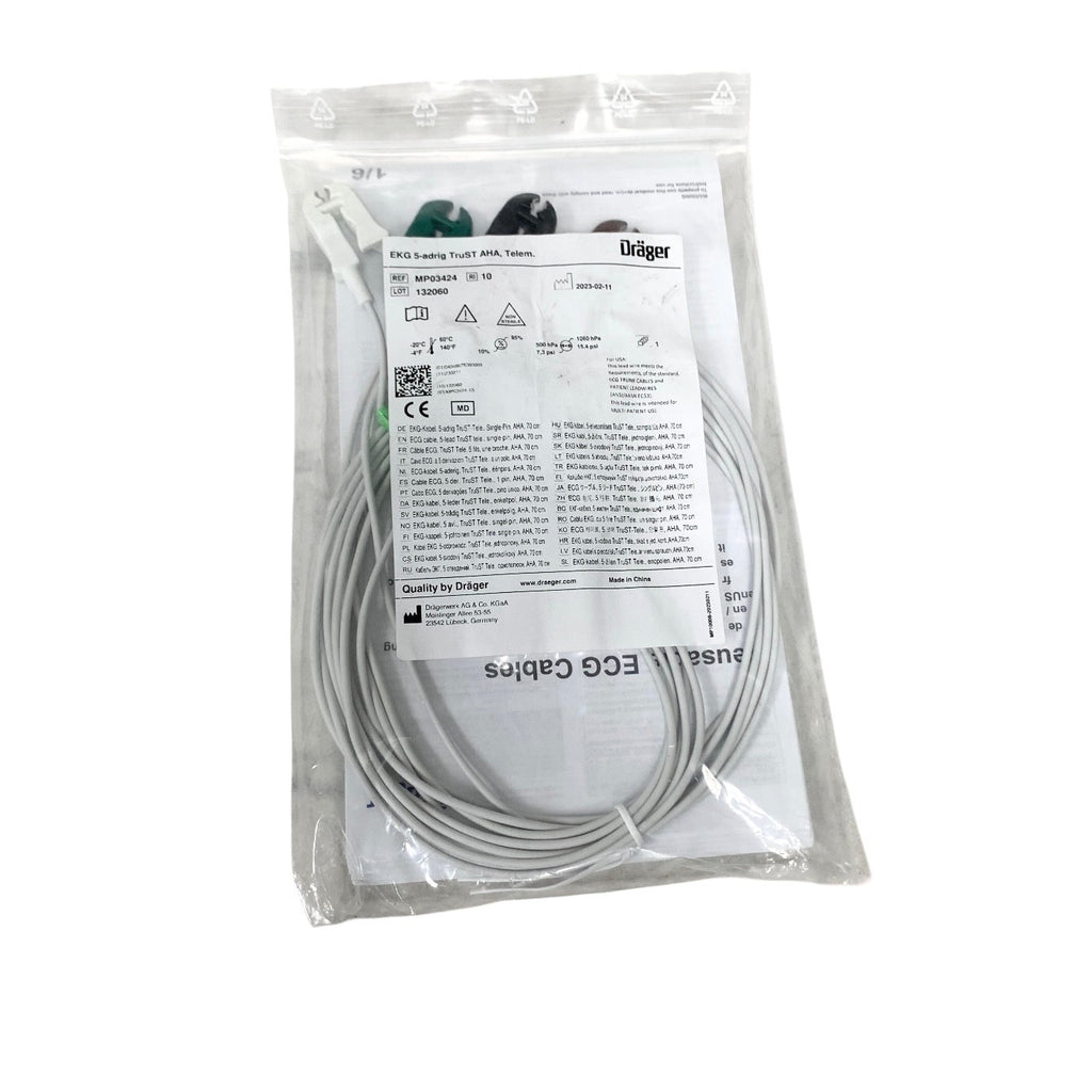 Drager REF MP03424, EKG 5-adrig TruST AHA, Telemetry Cable