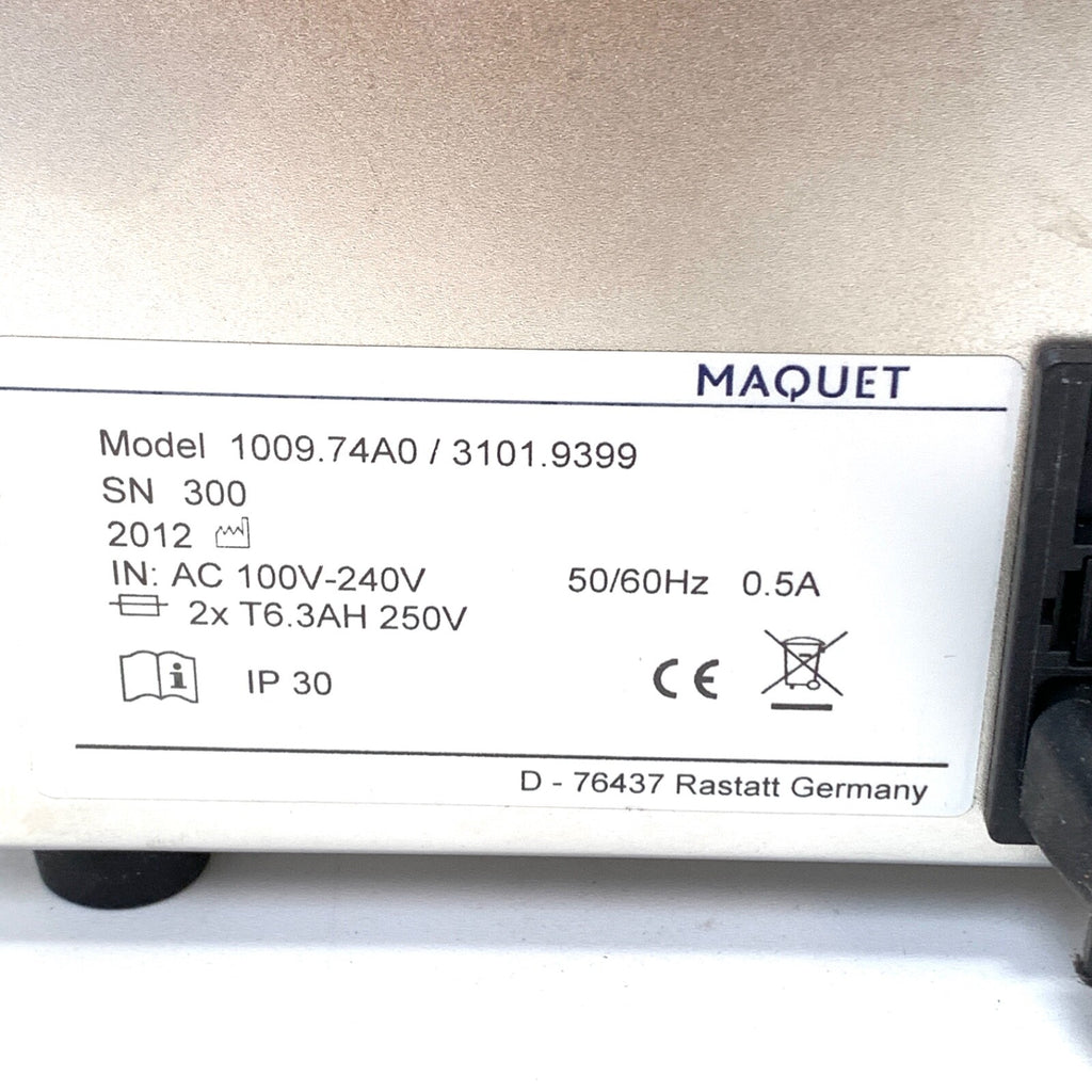 Maquet REF 1009.74A0, Battery Charger w/ 1009.75A0 Battery