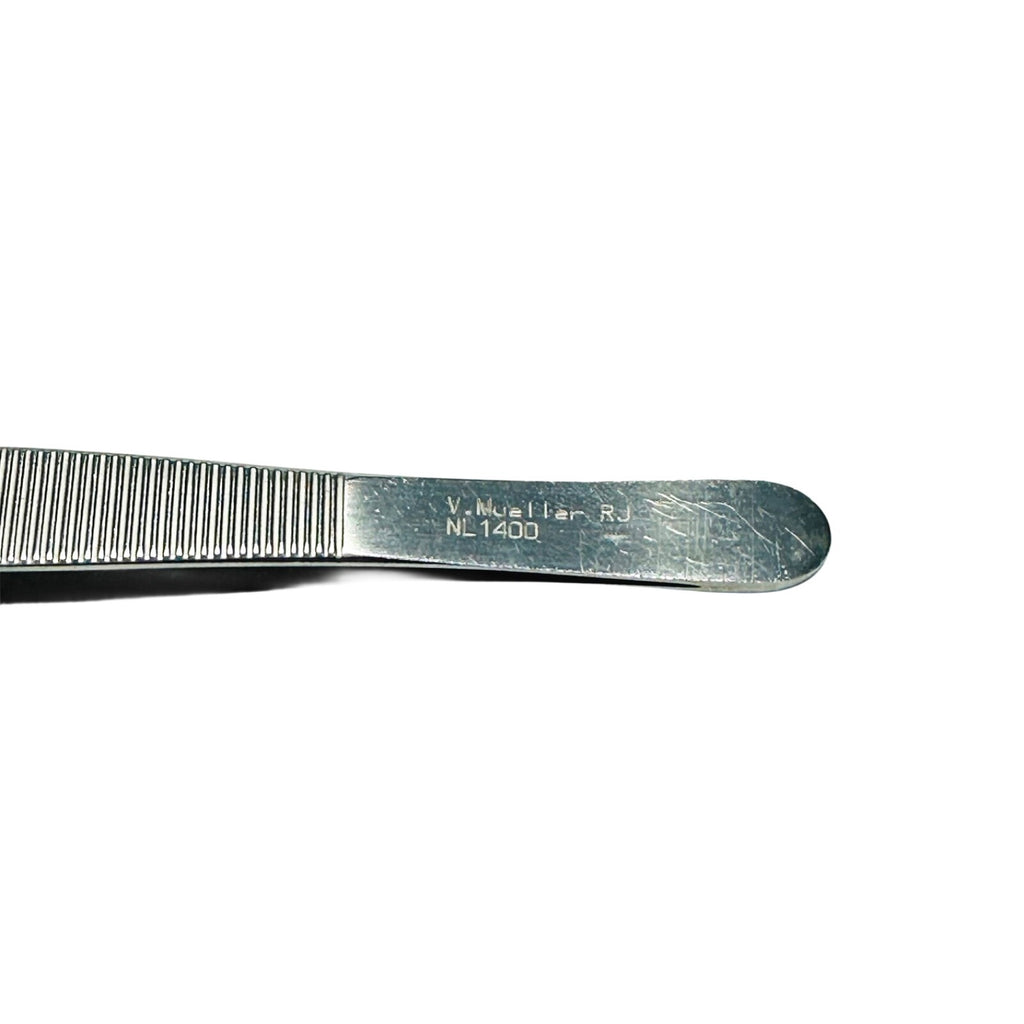 V. Mueller NL1400 Dressing Forceps Adson 4-3/4 Inch Serrated Tips Instrument