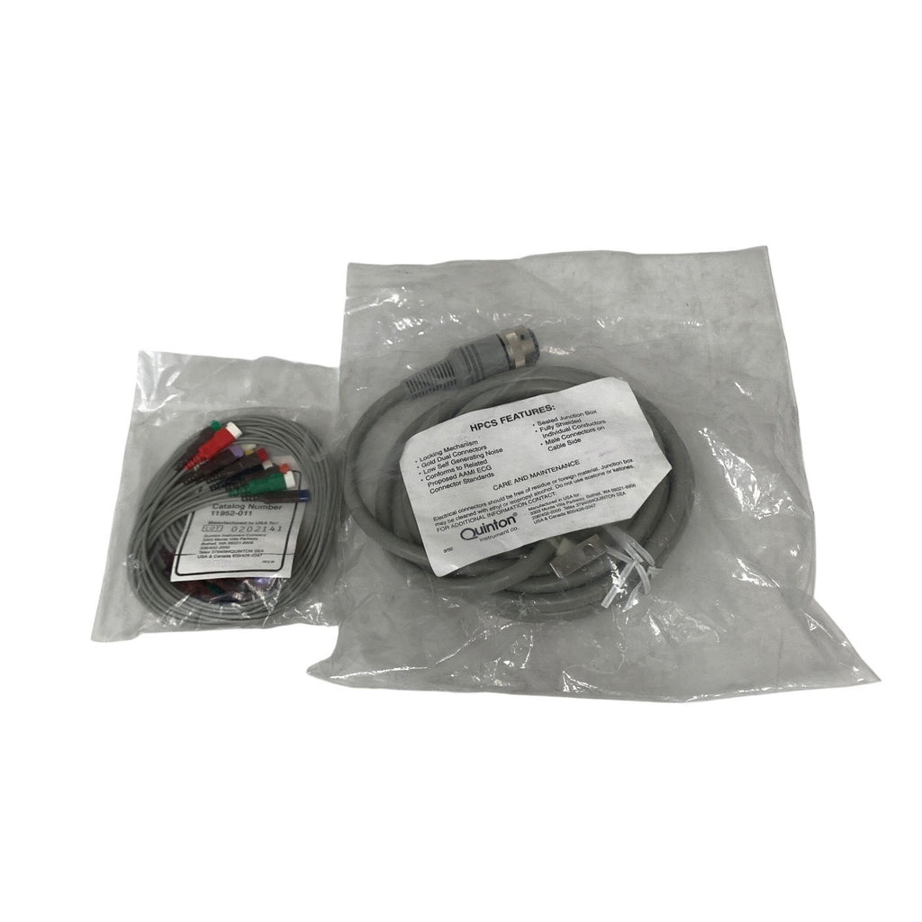 Quinton Ref 11952-011, 10-Lead ECG EKG Leadwire Set w/ Grabber Lead End