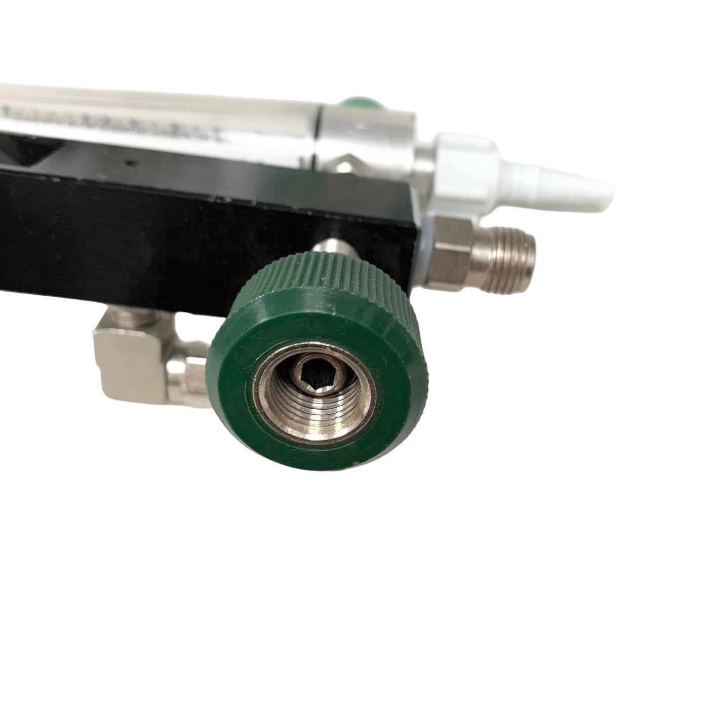 Precision Medical Model 8MFA Oxygen Flowmeter 0-15 LPM w/ NEB Block & Max Flush
