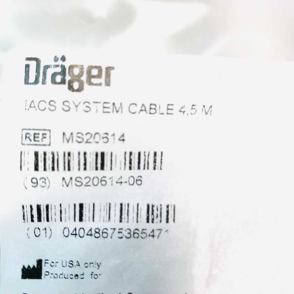Drager REF MS20614, IACS SYSTEM CABLE, 4.5M