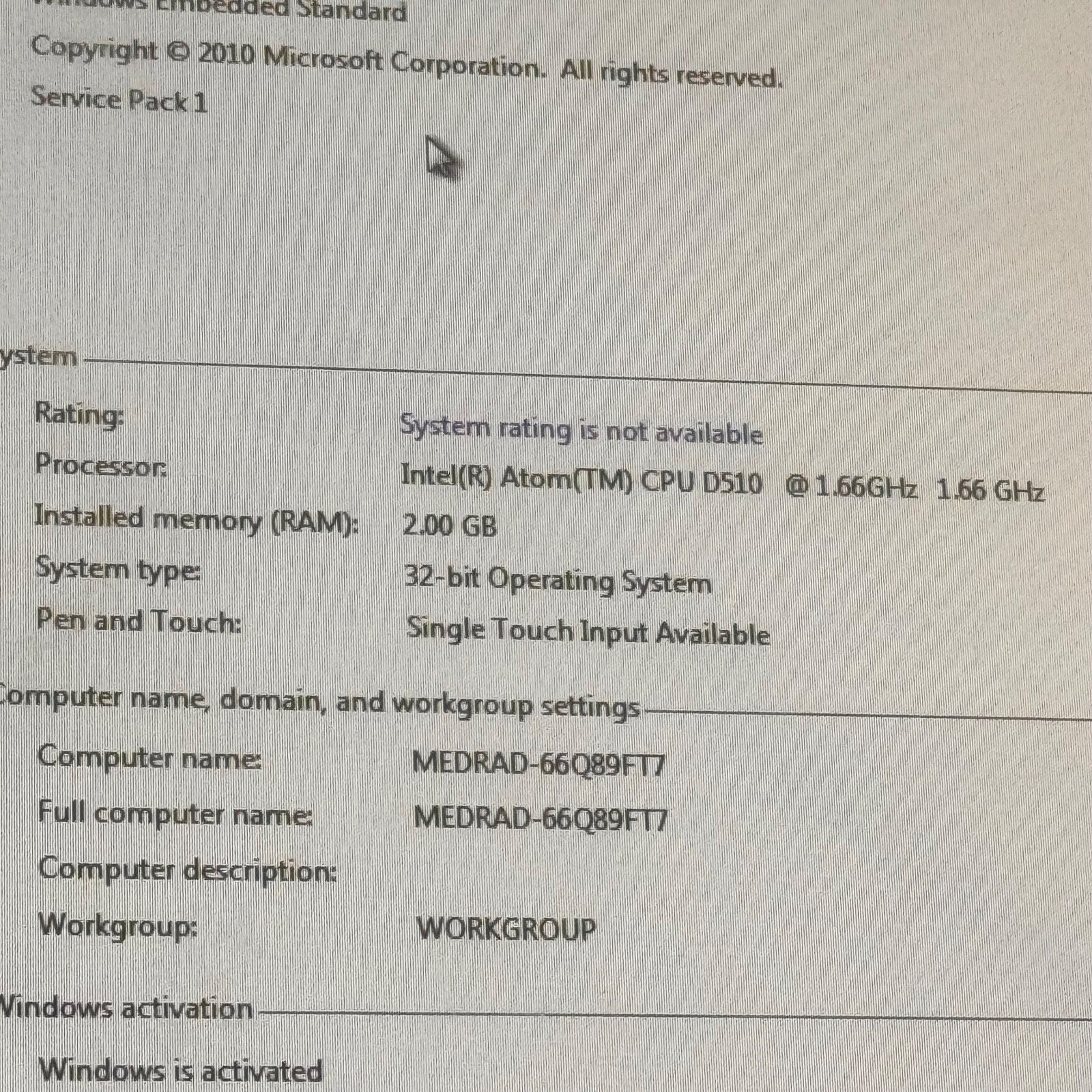 Medrad REF 3030211, Display Monitor For Stellant, Advantech Model HIT-W151