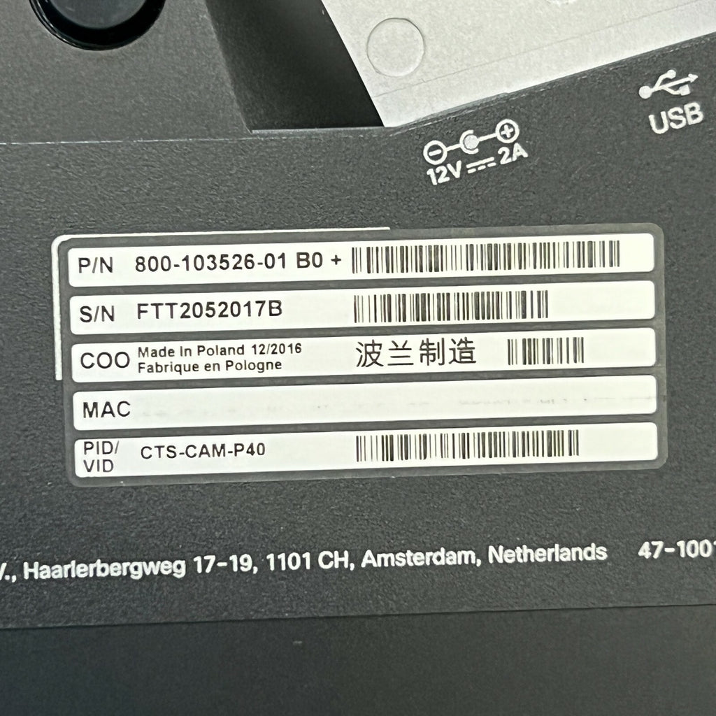 CISCO REF 800-103526-01 TELEPRESENCE PRECISION Camera