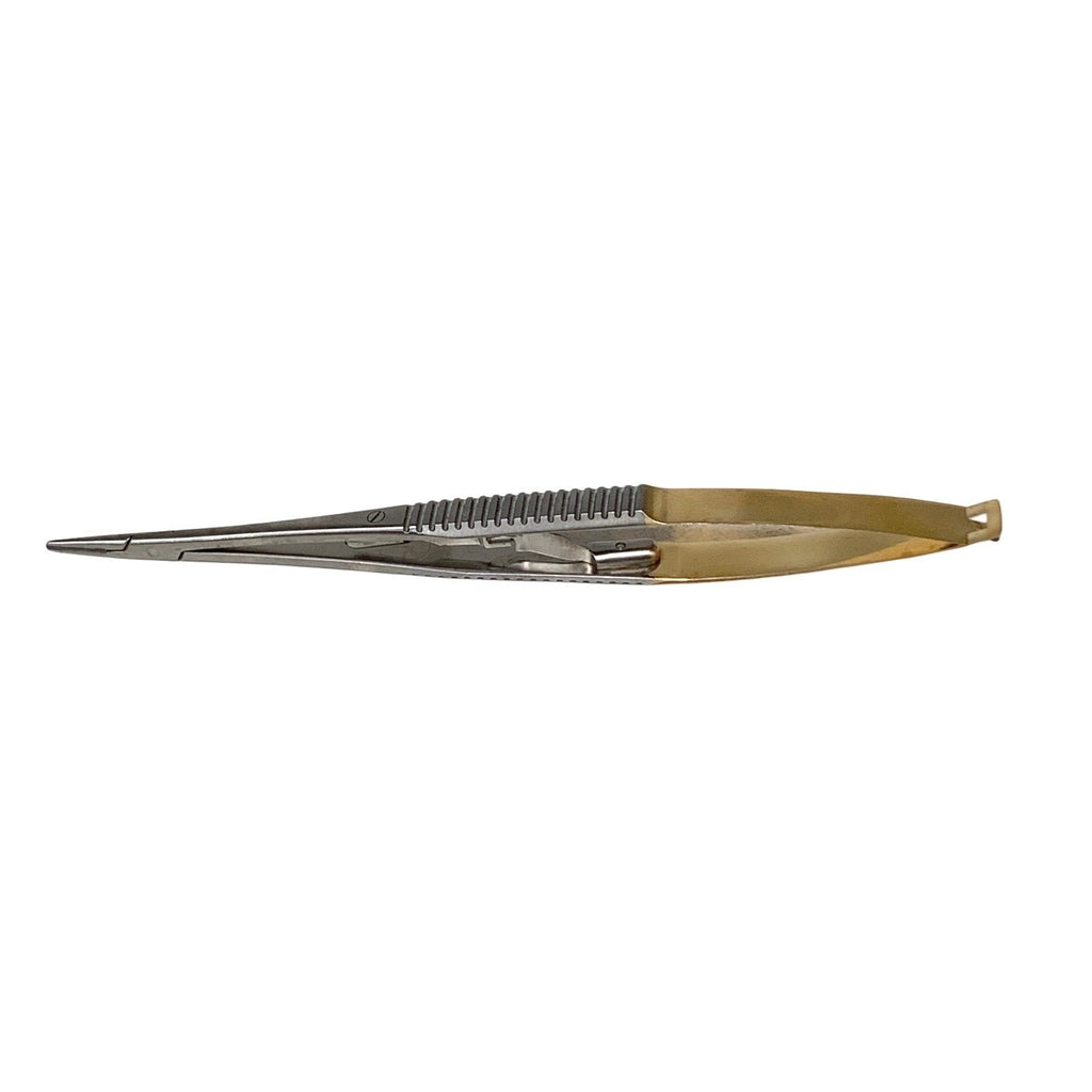 BOSS REF 50-1440, 5 1/2″ Castroviejo “GG” Needle Holder curved smooth w/ lock