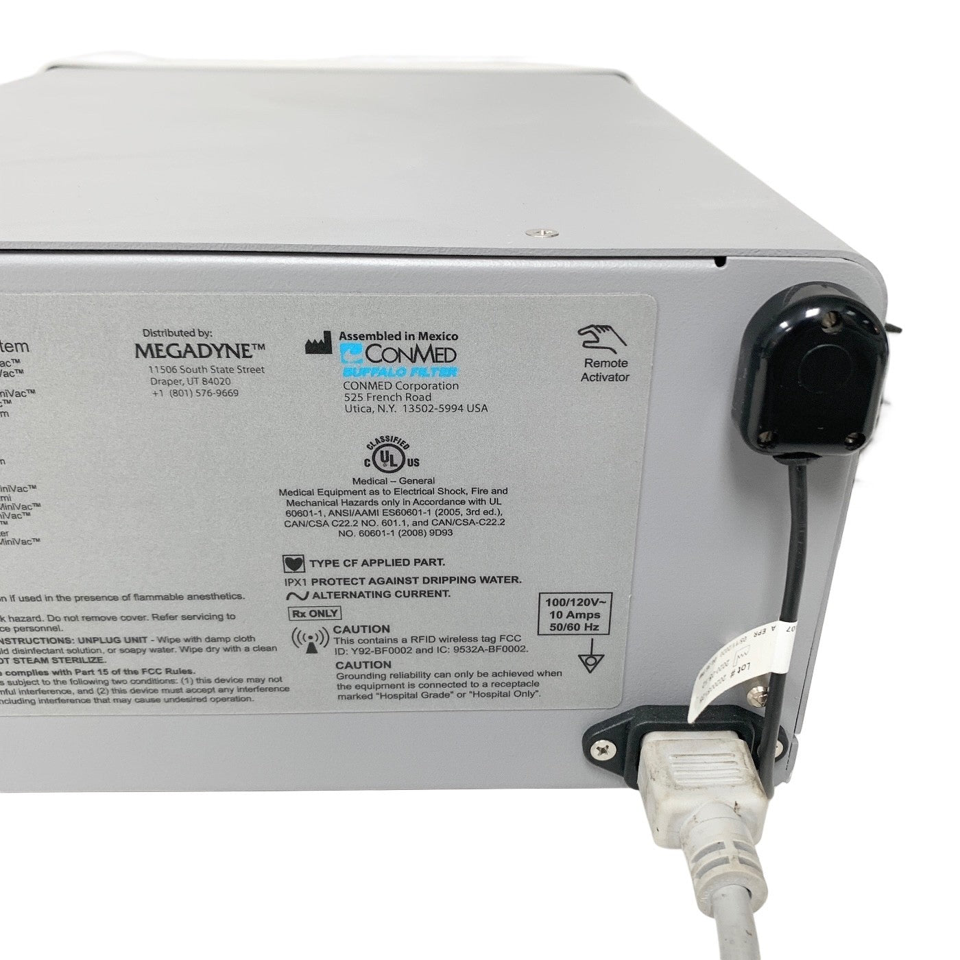 MEGADYNE MINIVAC REF ECVV120, SMOKE EVACUATION SYSTEM