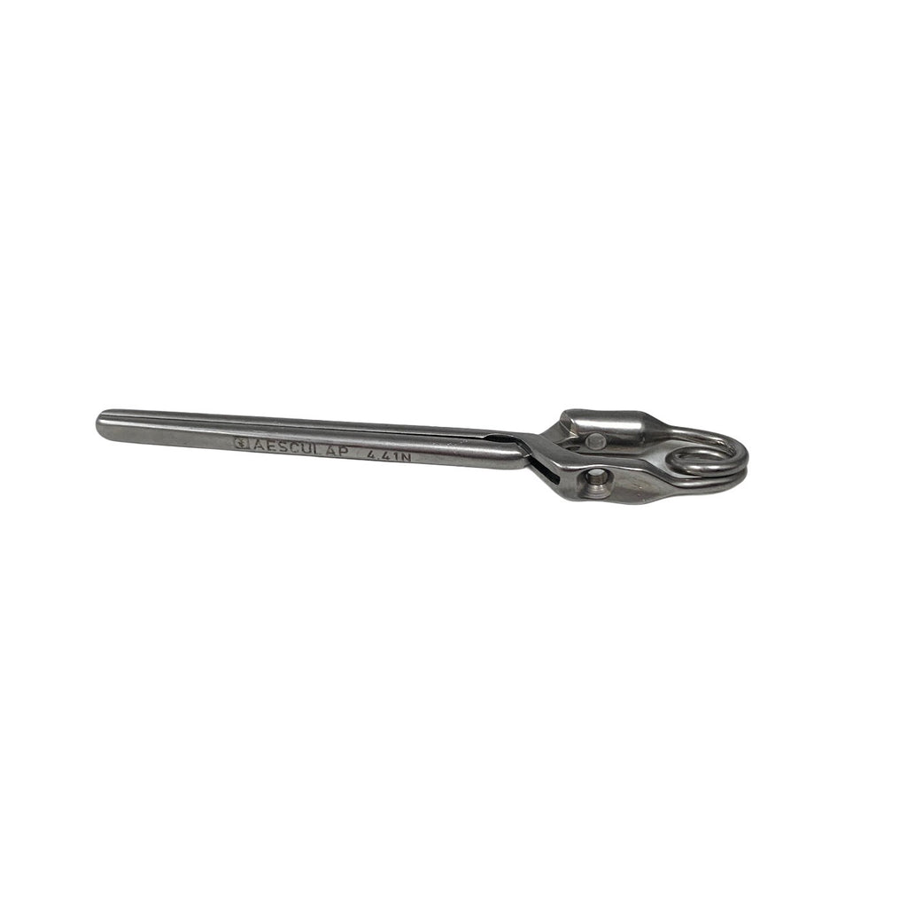 Aesculap PL545S Long Straight Atraumatic Vessel Clip 45mm Endo Style Silver