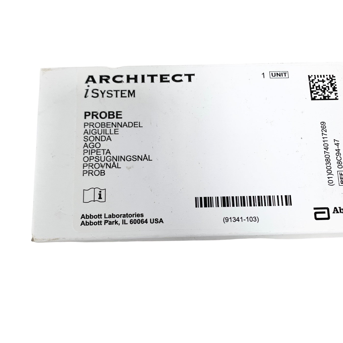 ABBOTT REF 08C94-47, iSYSTEM PROBE, ARCHITECT iSYSTEMS