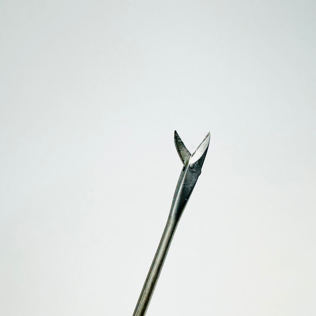 Jarit 460-248 Jako Microlaryngeal Scissor Curved Right, Working Length, 9-3/4"